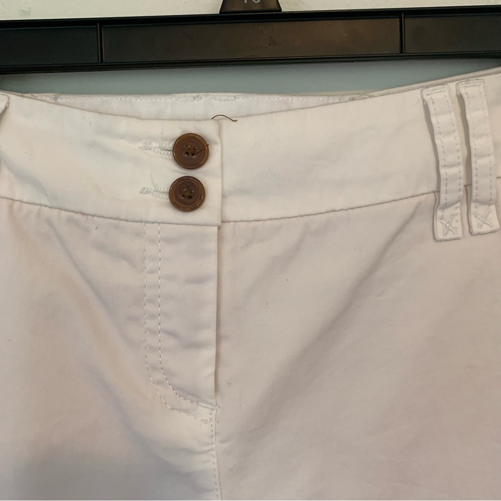 Women’s Boden White Flare Chino Style Pants Preppy Spring Work Size 12R - Picture 3 of 13